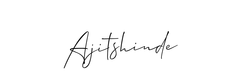 Also we have Ajitshinde name is the best signature style. Create professional handwritten signature collection using Allison_Script autograph style. Ajitshinde signature style 2 images and pictures png