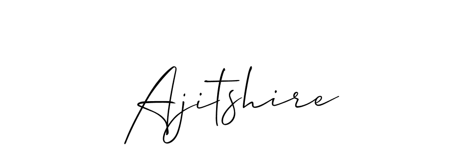 Allison_Script is a professional signature style that is perfect for those who want to add a touch of class to their signature. It is also a great choice for those who want to make their signature more unique. Get Ajitshire name to fancy signature for free. Ajitshire signature style 2 images and pictures png