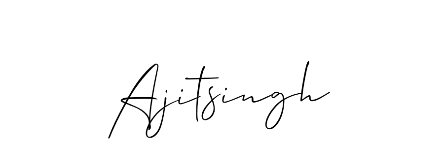 Create a beautiful signature design for name Ajitsingh. With this signature (Allison_Script) fonts, you can make a handwritten signature for free. Ajitsingh signature style 2 images and pictures png