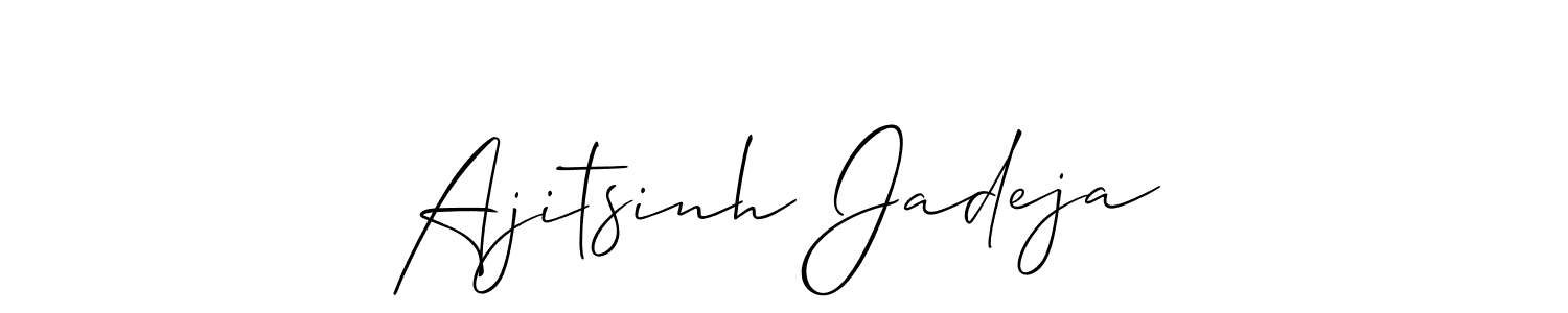 Make a beautiful signature design for name Ajitsinh Jadeja. With this signature (Allison_Script) style, you can create a handwritten signature for free. Ajitsinh Jadeja signature style 2 images and pictures png