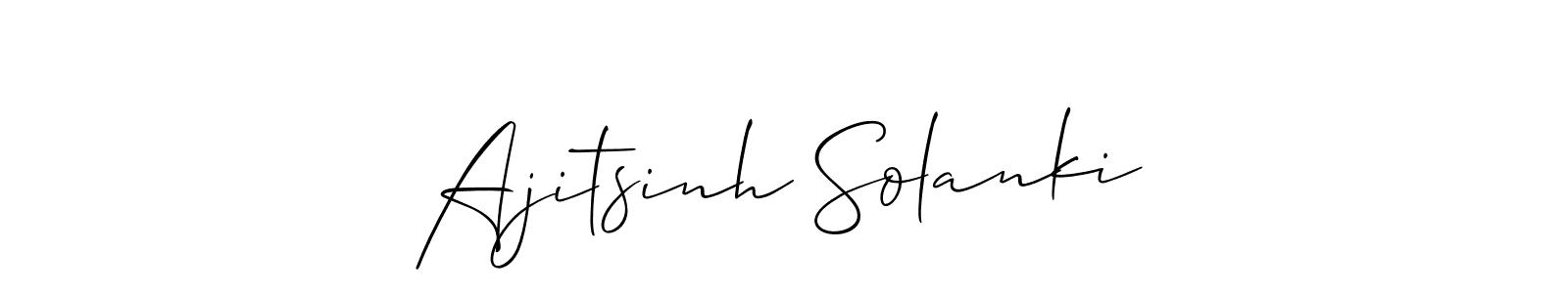 Also we have Ajitsinh Solanki name is the best signature style. Create professional handwritten signature collection using Allison_Script autograph style. Ajitsinh Solanki signature style 2 images and pictures png