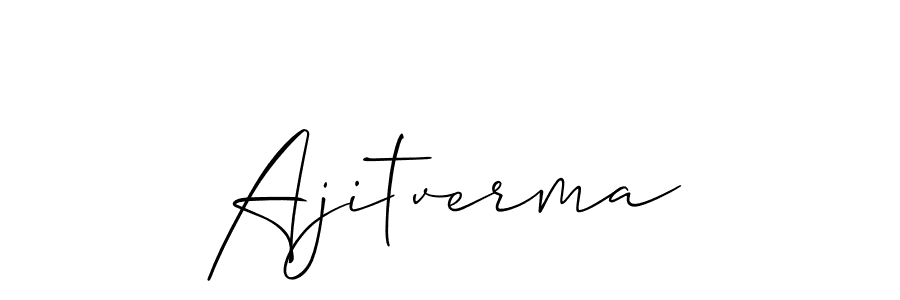 It looks lik you need a new signature style for name Ajitverma. Design unique handwritten (Allison_Script) signature with our free signature maker in just a few clicks. Ajitverma signature style 2 images and pictures png