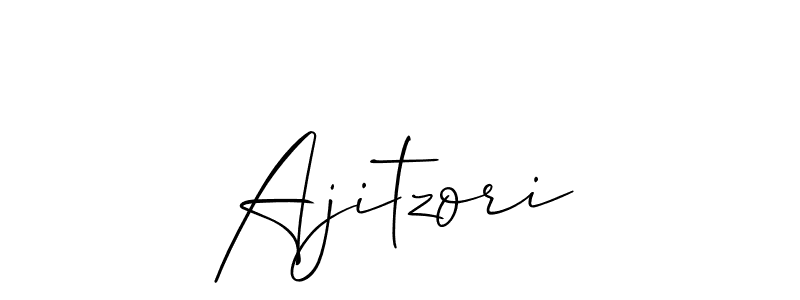 Make a beautiful signature design for name Ajitzori. With this signature (Allison_Script) style, you can create a handwritten signature for free. Ajitzori signature style 2 images and pictures png