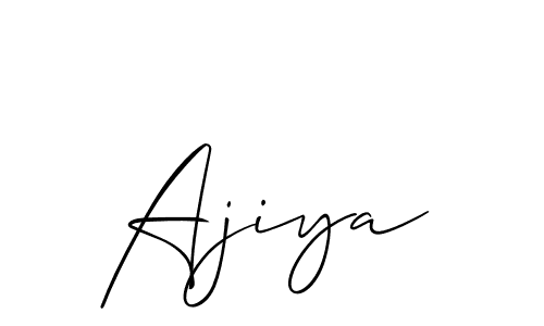 Create a beautiful signature design for name Ajiya. With this signature (Allison_Script) fonts, you can make a handwritten signature for free. Ajiya signature style 2 images and pictures png
