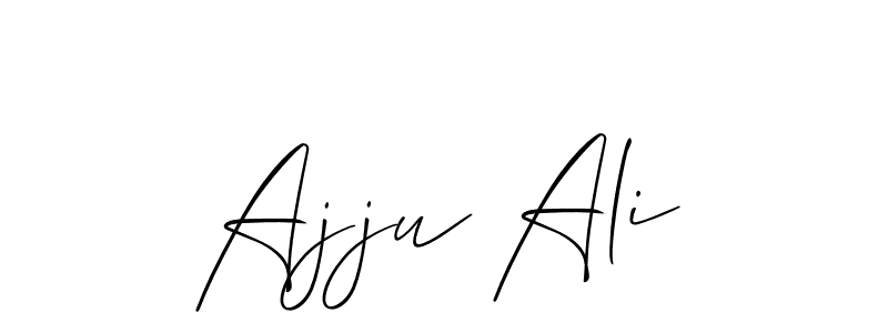 You should practise on your own different ways (Allison_Script) to write your name (Ajju Ali) in signature. don't let someone else do it for you. Ajju Ali signature style 2 images and pictures png