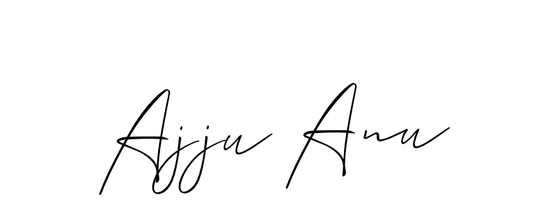 How to make Ajju Anu name signature. Use Allison_Script style for creating short signs online. This is the latest handwritten sign. Ajju Anu signature style 2 images and pictures png