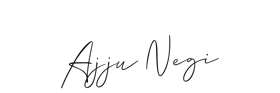 How to make Ajju Negi name signature. Use Allison_Script style for creating short signs online. This is the latest handwritten sign. Ajju Negi signature style 2 images and pictures png