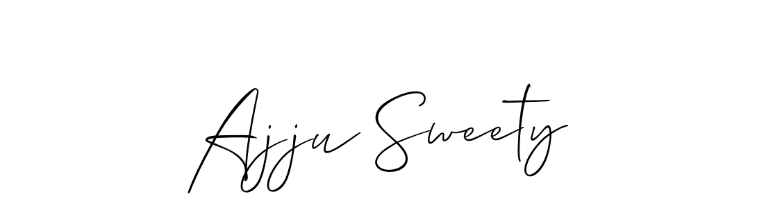 How to make Ajju Sweety signature? Allison_Script is a professional autograph style. Create handwritten signature for Ajju Sweety name. Ajju Sweety signature style 2 images and pictures png