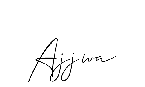 Use a signature maker to create a handwritten signature online. With this signature software, you can design (Allison_Script) your own signature for name Ajjwa. Ajjwa signature style 2 images and pictures png