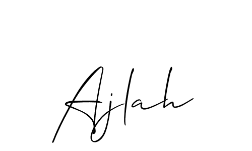 How to make Ajlah name signature. Use Allison_Script style for creating short signs online. This is the latest handwritten sign. Ajlah signature style 2 images and pictures png