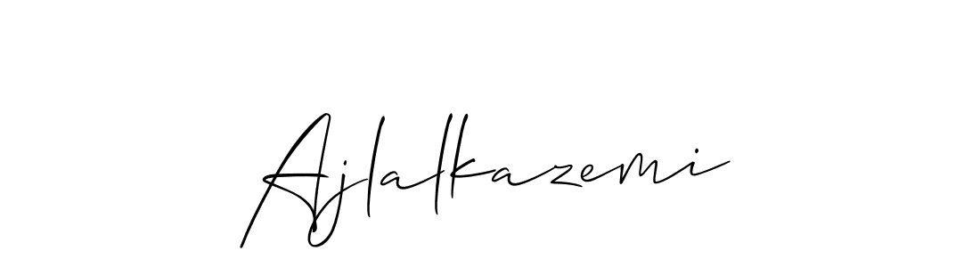 Similarly Allison_Script is the best handwritten signature design. Signature creator online .You can use it as an online autograph creator for name Ajlalkazemi. Ajlalkazemi signature style 2 images and pictures png