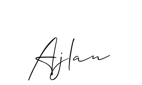 Best and Professional Signature Style for Ajlan. Allison_Script Best Signature Style Collection. Ajlan signature style 2 images and pictures png