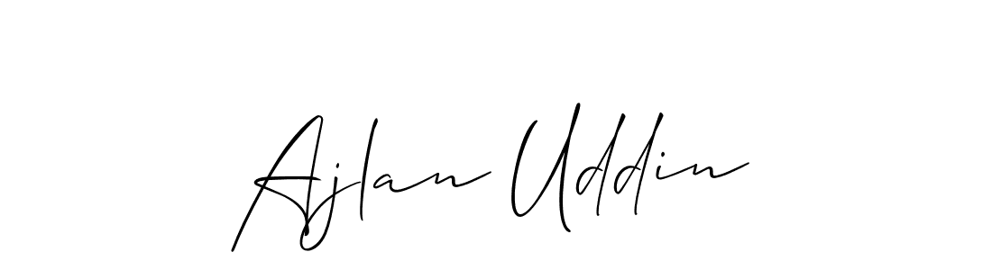 Similarly Allison_Script is the best handwritten signature design. Signature creator online .You can use it as an online autograph creator for name Ajlan Uddin. Ajlan Uddin signature style 2 images and pictures png