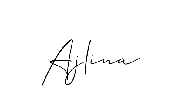 Ajlina stylish signature style. Best Handwritten Sign (Allison_Script) for my name. Handwritten Signature Collection Ideas for my name Ajlina. Ajlina signature style 2 images and pictures png