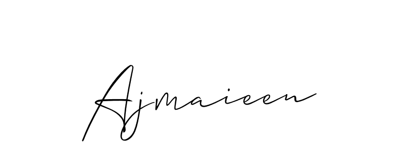 How to make Ajmaieen name signature. Use Allison_Script style for creating short signs online. This is the latest handwritten sign. Ajmaieen signature style 2 images and pictures png