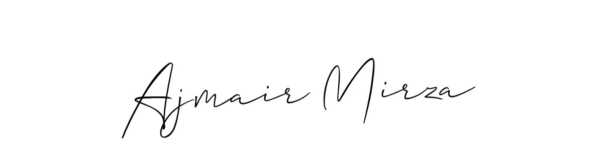 Allison_Script is a professional signature style that is perfect for those who want to add a touch of class to their signature. It is also a great choice for those who want to make their signature more unique. Get Ajmair Mirza name to fancy signature for free. Ajmair Mirza signature style 2 images and pictures png