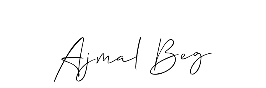 Create a beautiful signature design for name Ajmal Beg. With this signature (Allison_Script) fonts, you can make a handwritten signature for free. Ajmal Beg signature style 2 images and pictures png