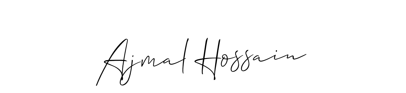 Allison_Script is a professional signature style that is perfect for those who want to add a touch of class to their signature. It is also a great choice for those who want to make their signature more unique. Get Ajmal Hossain name to fancy signature for free. Ajmal Hossain signature style 2 images and pictures png