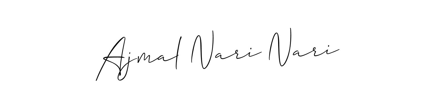 How to make Ajmal Nari Nari name signature. Use Allison_Script style for creating short signs online. This is the latest handwritten sign. Ajmal Nari Nari signature style 2 images and pictures png