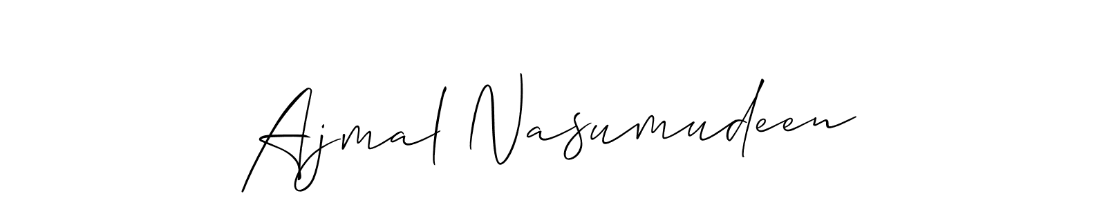 Make a beautiful signature design for name Ajmal Nasumudeen. With this signature (Allison_Script) style, you can create a handwritten signature for free. Ajmal Nasumudeen signature style 2 images and pictures png