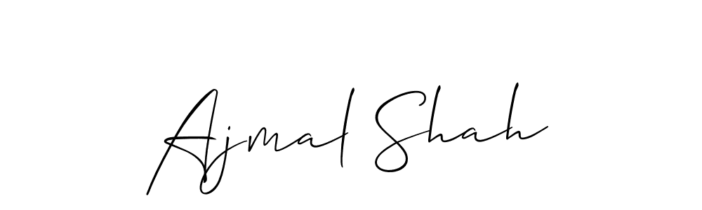 The best way (Allison_Script) to make a short signature is to pick only two or three words in your name. The name Ajmal Shah include a total of six letters. For converting this name. Ajmal Shah signature style 2 images and pictures png