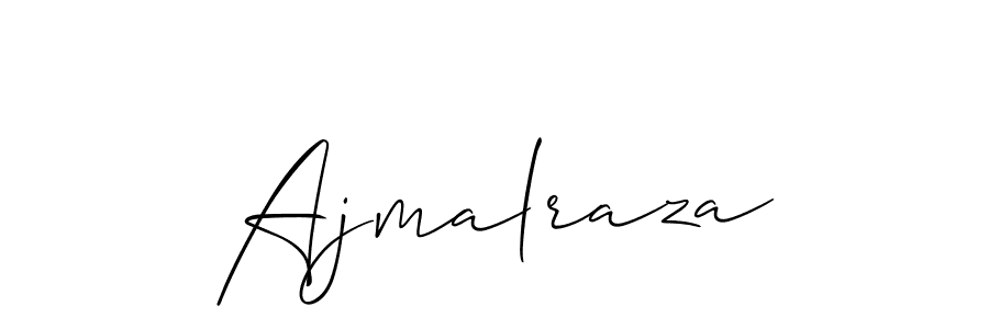 You should practise on your own different ways (Allison_Script) to write your name (Ajmalraza) in signature. don't let someone else do it for you. Ajmalraza signature style 2 images and pictures png