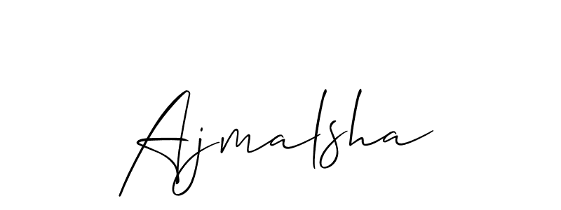 How to make Ajmalsha name signature. Use Allison_Script style for creating short signs online. This is the latest handwritten sign. Ajmalsha signature style 2 images and pictures png