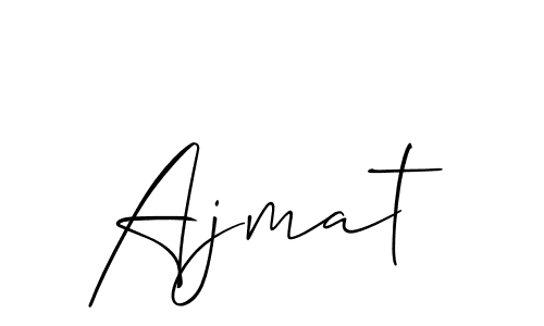 How to make Ajmat signature? Allison_Script is a professional autograph style. Create handwritten signature for Ajmat name. Ajmat signature style 2 images and pictures png