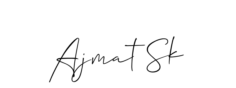 Use a signature maker to create a handwritten signature online. With this signature software, you can design (Allison_Script) your own signature for name Ajmat Sk. Ajmat Sk signature style 2 images and pictures png