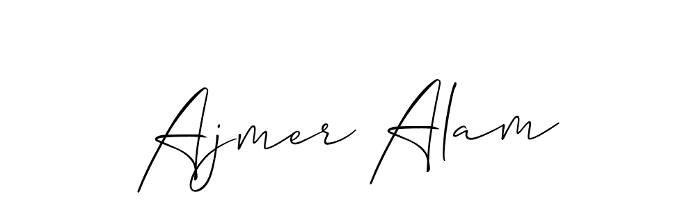 Similarly Allison_Script is the best handwritten signature design. Signature creator online .You can use it as an online autograph creator for name Ajmer Alam. Ajmer Alam signature style 2 images and pictures png