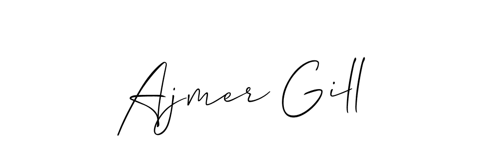 How to make Ajmer Gill signature? Allison_Script is a professional autograph style. Create handwritten signature for Ajmer Gill name. Ajmer Gill signature style 2 images and pictures png