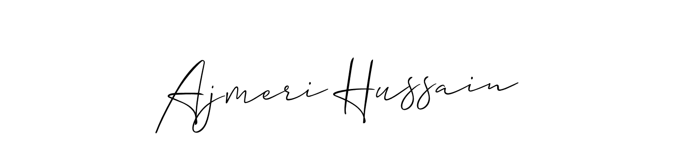 Create a beautiful signature design for name Ajmeri Hussain. With this signature (Allison_Script) fonts, you can make a handwritten signature for free. Ajmeri Hussain signature style 2 images and pictures png