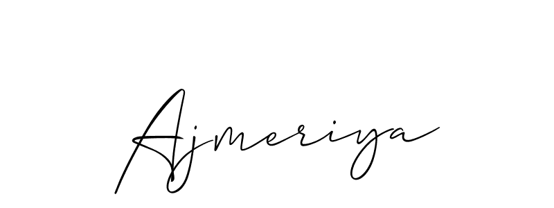 Similarly Allison_Script is the best handwritten signature design. Signature creator online .You can use it as an online autograph creator for name Ajmeriya. Ajmeriya signature style 2 images and pictures png