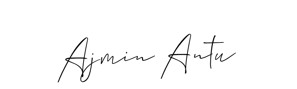 Create a beautiful signature design for name Ajmin Antu. With this signature (Allison_Script) fonts, you can make a handwritten signature for free. Ajmin Antu signature style 2 images and pictures png