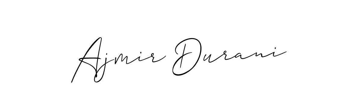 Also we have Ajmir Durani name is the best signature style. Create professional handwritten signature collection using Allison_Script autograph style. Ajmir Durani signature style 2 images and pictures png