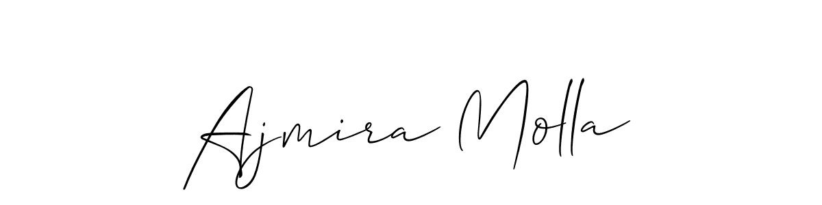 Allison_Script is a professional signature style that is perfect for those who want to add a touch of class to their signature. It is also a great choice for those who want to make their signature more unique. Get Ajmira Molla name to fancy signature for free. Ajmira Molla signature style 2 images and pictures png