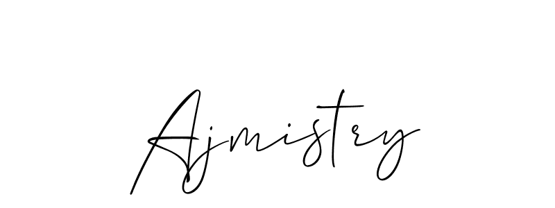 Allison_Script is a professional signature style that is perfect for those who want to add a touch of class to their signature. It is also a great choice for those who want to make their signature more unique. Get Ajmistry name to fancy signature for free. Ajmistry signature style 2 images and pictures png
