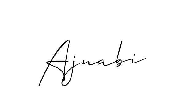 You can use this online signature creator to create a handwritten signature for the name Ajnabi. This is the best online autograph maker. Ajnabi signature style 2 images and pictures png