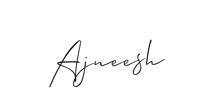 Make a beautiful signature design for name Ajneesh. With this signature (Allison_Script) style, you can create a handwritten signature for free. Ajneesh signature style 2 images and pictures png