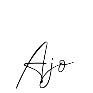 How to make Ajo signature? Allison_Script is a professional autograph style. Create handwritten signature for Ajo name. Ajo signature style 2 images and pictures png