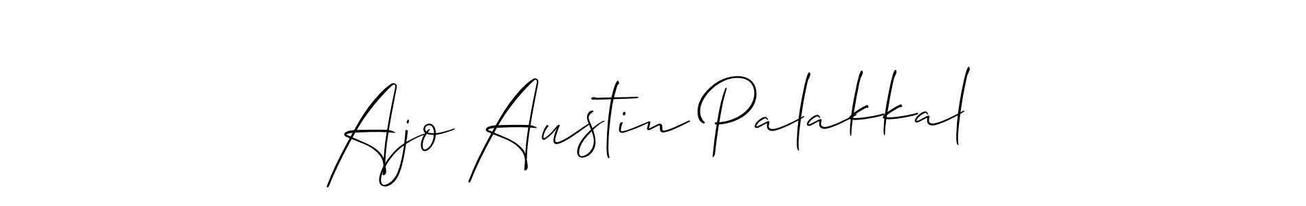 How to make Ajo Austin Palakkal signature? Allison_Script is a professional autograph style. Create handwritten signature for Ajo Austin Palakkal name. Ajo Austin Palakkal signature style 2 images and pictures png