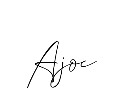 Ajoc stylish signature style. Best Handwritten Sign (Allison_Script) for my name. Handwritten Signature Collection Ideas for my name Ajoc. Ajoc signature style 2 images and pictures png