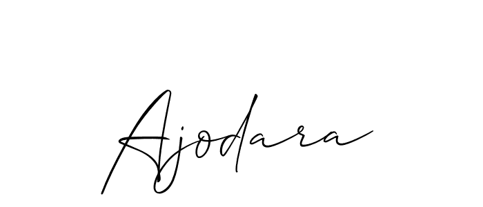 You should practise on your own different ways (Allison_Script) to write your name (Ajodara) in signature. don't let someone else do it for you. Ajodara signature style 2 images and pictures png