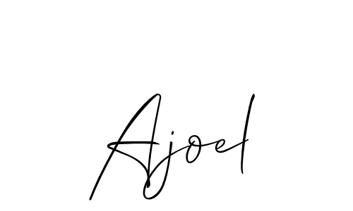 You should practise on your own different ways (Allison_Script) to write your name (Ajoel) in signature. don't let someone else do it for you. Ajoel signature style 2 images and pictures png