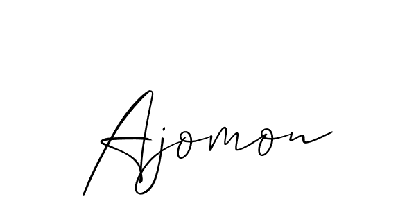 Ajomon stylish signature style. Best Handwritten Sign (Allison_Script) for my name. Handwritten Signature Collection Ideas for my name Ajomon. Ajomon signature style 2 images and pictures png