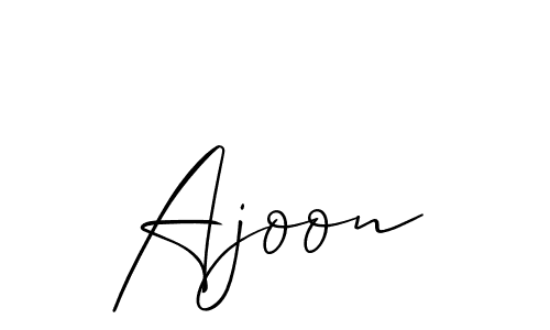 The best way (Allison_Script) to make a short signature is to pick only two or three words in your name. The name Ajoon include a total of six letters. For converting this name. Ajoon signature style 2 images and pictures png