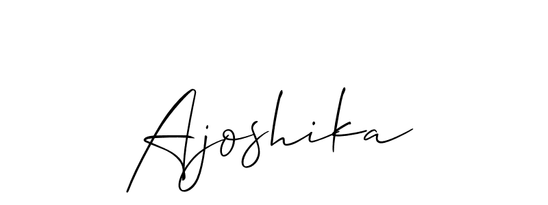 It looks lik you need a new signature style for name Ajoshika. Design unique handwritten (Allison_Script) signature with our free signature maker in just a few clicks. Ajoshika signature style 2 images and pictures png