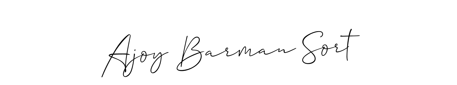 Allison_Script is a professional signature style that is perfect for those who want to add a touch of class to their signature. It is also a great choice for those who want to make their signature more unique. Get Ajoy Barman Sort name to fancy signature for free. Ajoy Barman Sort signature style 2 images and pictures png