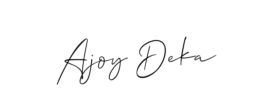 How to Draw Ajoy Deka signature style? Allison_Script is a latest design signature styles for name Ajoy Deka. Ajoy Deka signature style 2 images and pictures png