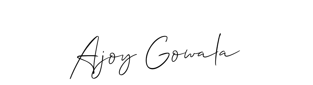 Also You can easily find your signature by using the search form. We will create Ajoy Gowala name handwritten signature images for you free of cost using Allison_Script sign style. Ajoy Gowala signature style 2 images and pictures png